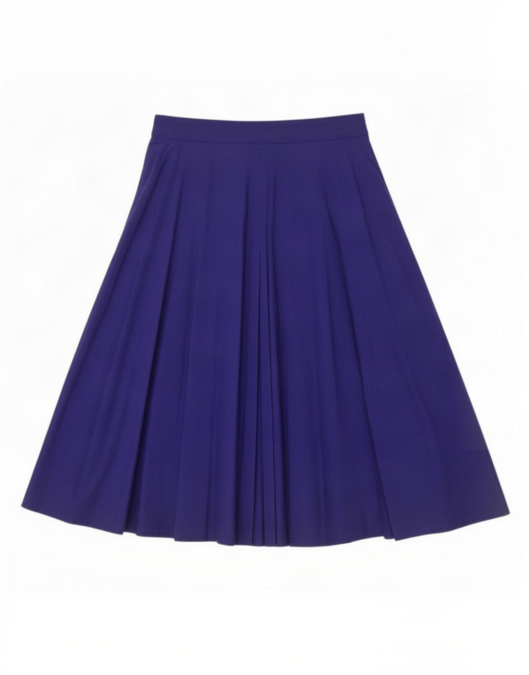 Gonna svasata da donna vintage IT 44 media L28 cotone blu