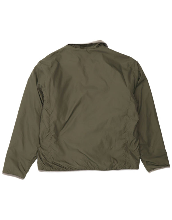 Giacca reversibile geografica da uomo Napapijri UK 40 Large Khaki