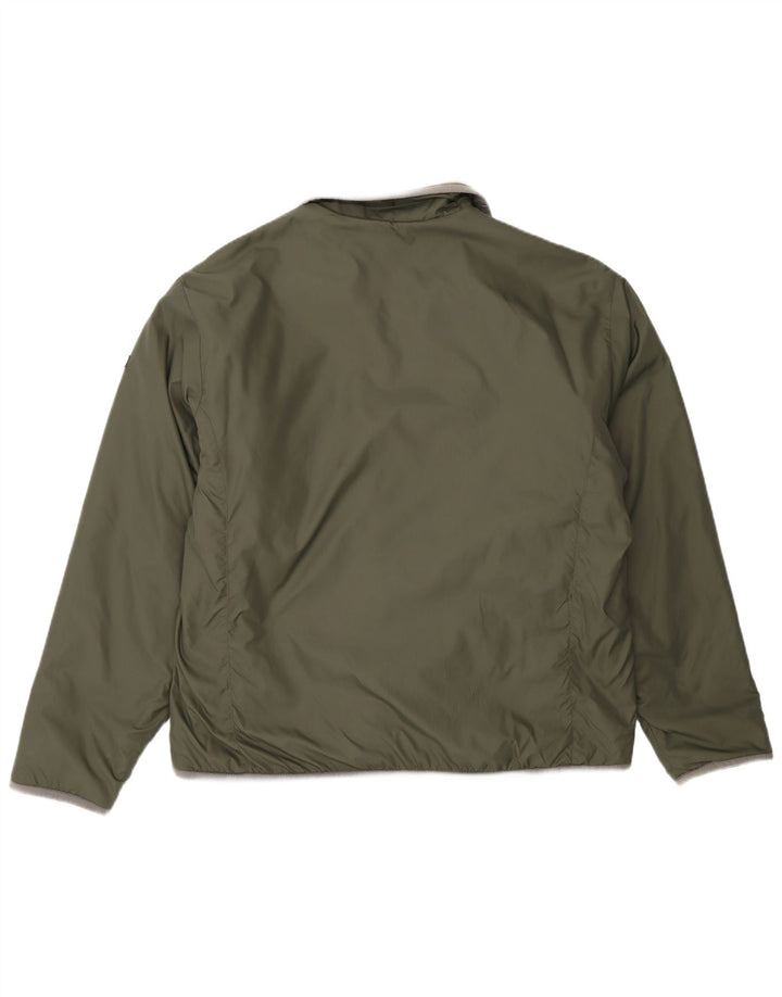 Giacca reversibile geografica da uomo Napapijri UK 40 Large Khaki