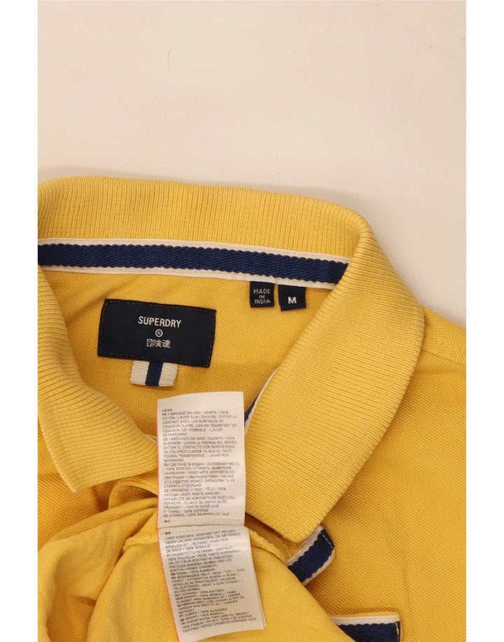 Polo da uomo Superdry in cotone giallo medio