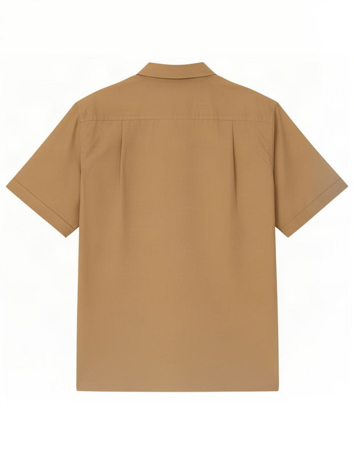 Camicia a maniche corte da uomo Nautica grande in cotone beige