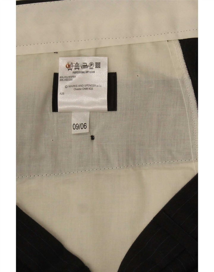 Pantaloni chino dritti da uomo Marks & Spencer W40 L29 gessato grigio