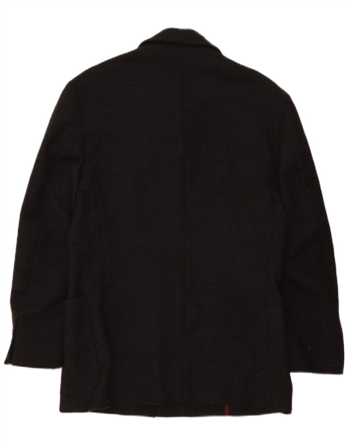 Giacca blazer da uomo a 4 bottoni Carlo Pignatelli UK 36 piccola lana nera