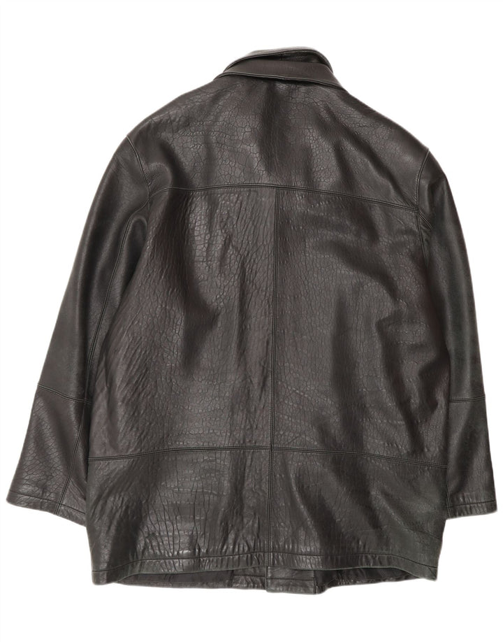 Cappotto in pelle da uomo SUMMIT UK 42 XL Pelle nera