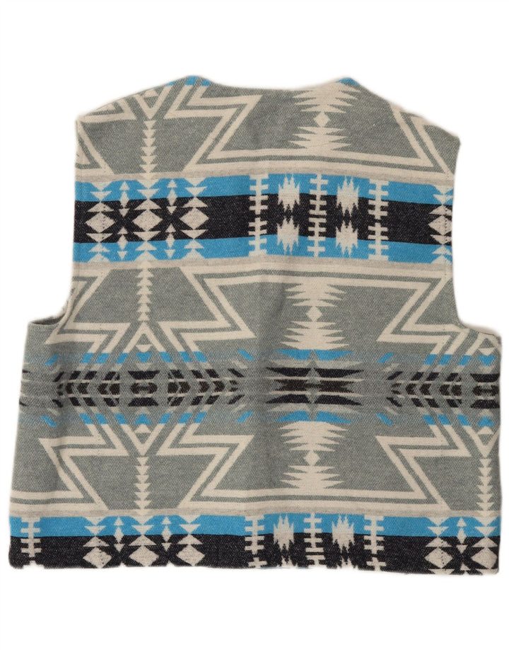 Gilet vintage da uomo XL grigio Fair Isle