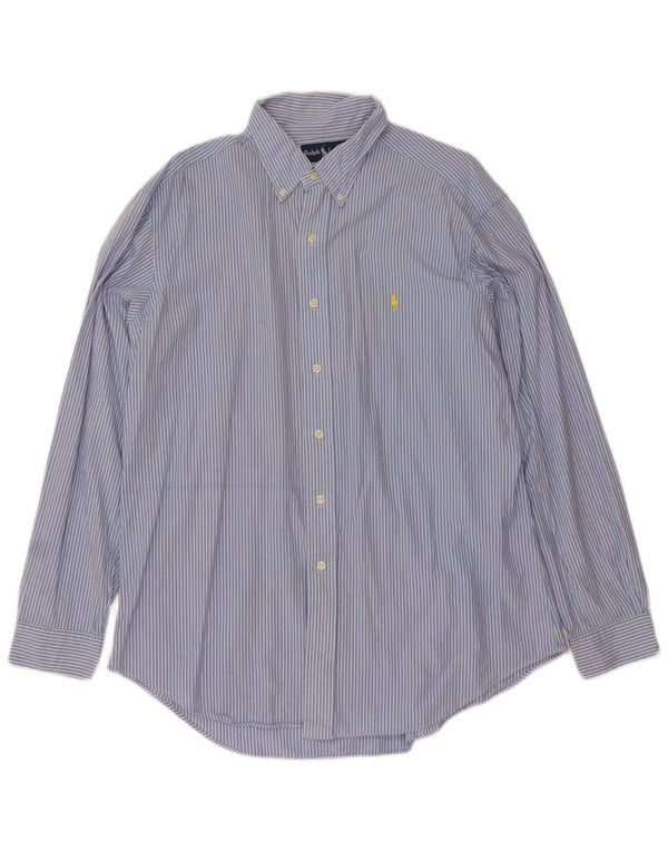 Camicia Ralph Lauren da uomo vestibilità classica XL blu gessato