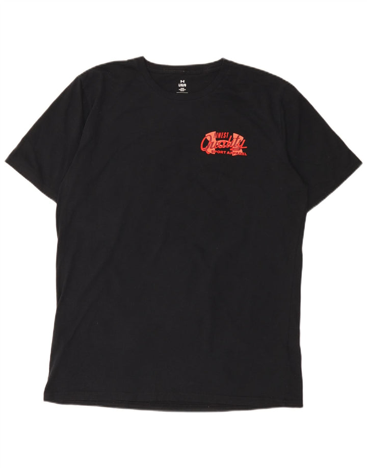 T-shirt grafica da uomo Under Armour grande nera