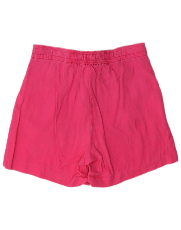 Pantaloncini casual a vita alta da donna Benetton medi W30 Lyocell rosa