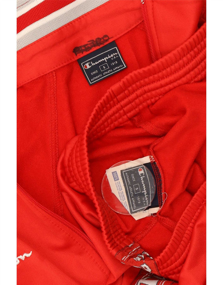 Tuta intera da uomo con grafica Champion Small rossa in poliestere color block