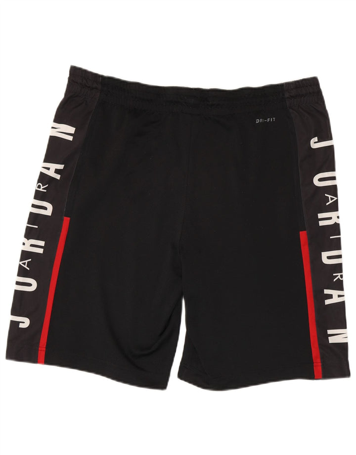 Pantaloncini sportivi Jordan Dri Fit Graphic da uomo, poliestere color block medio nero