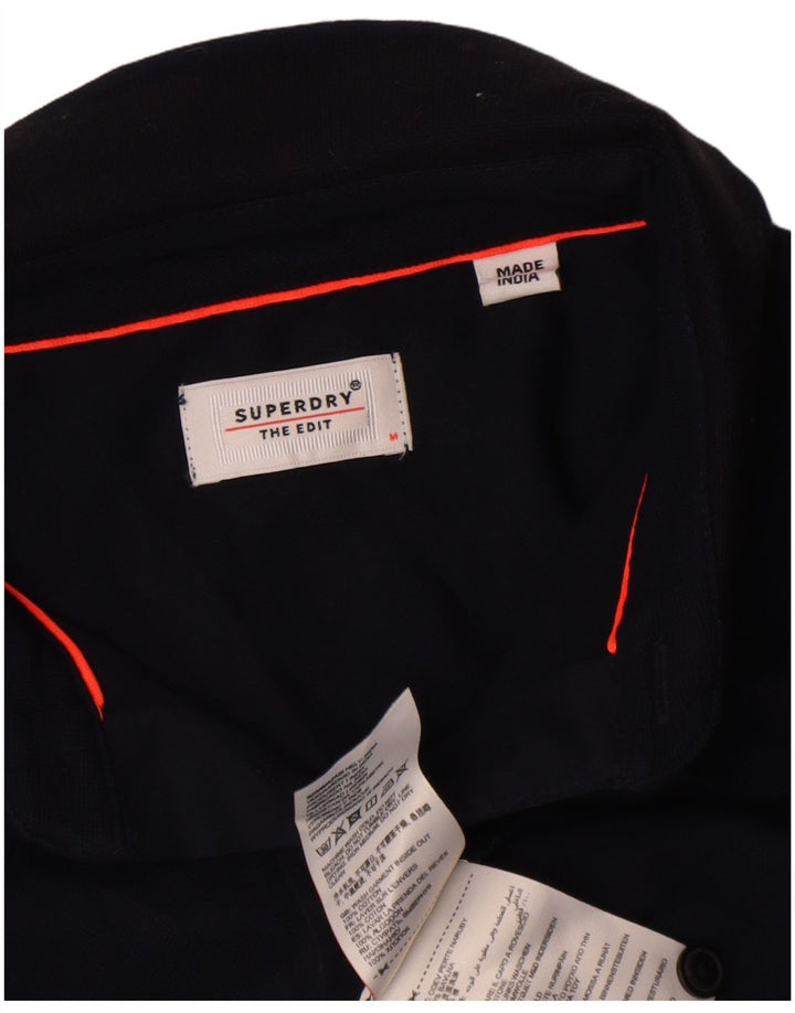 Polo da uomo Superdry in cotone blu navy medio
