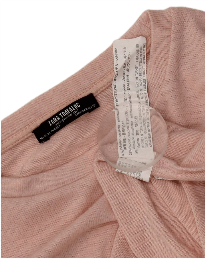 Camicetta a maniche lunghe Zara Trafaluc da donna UK 14 Poliestere rosa medio