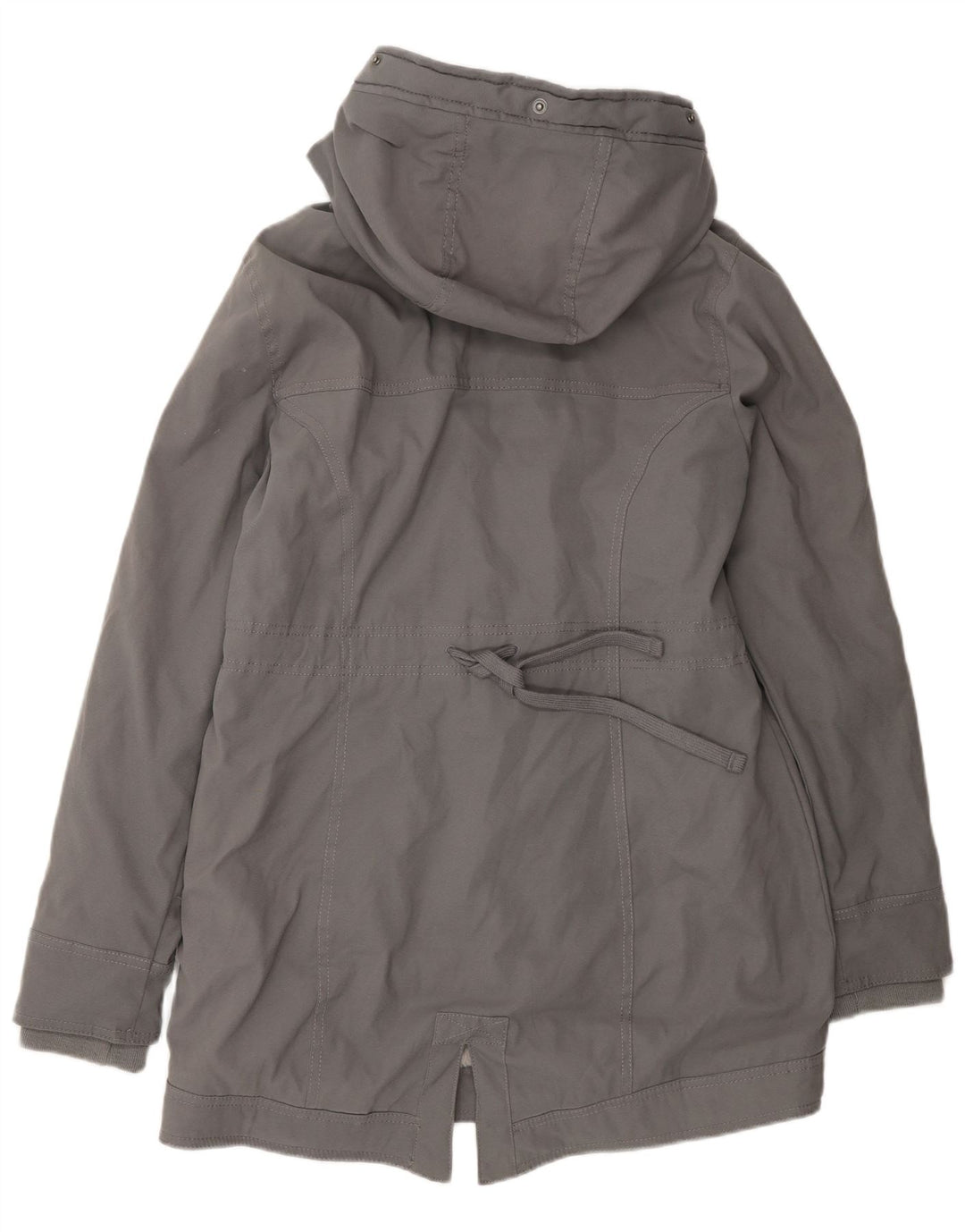 Giacca Hollister Sherpa Parka da donna con cappuccio UK 14 Poliestere grigio medio