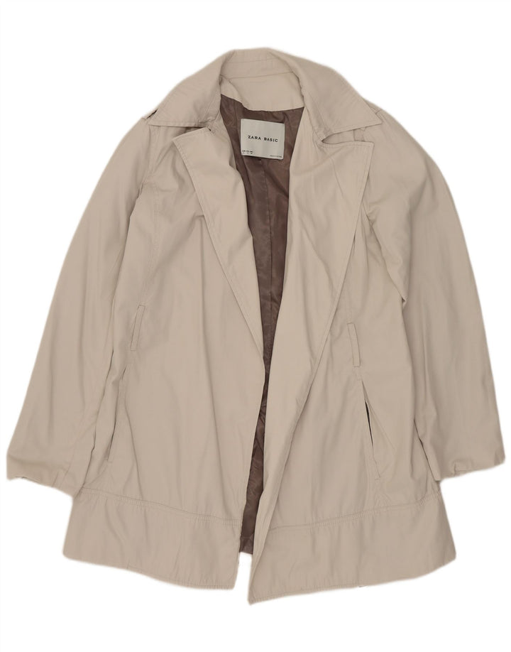 Trench aperto da donna Zara UK 16 grande bianco sporco