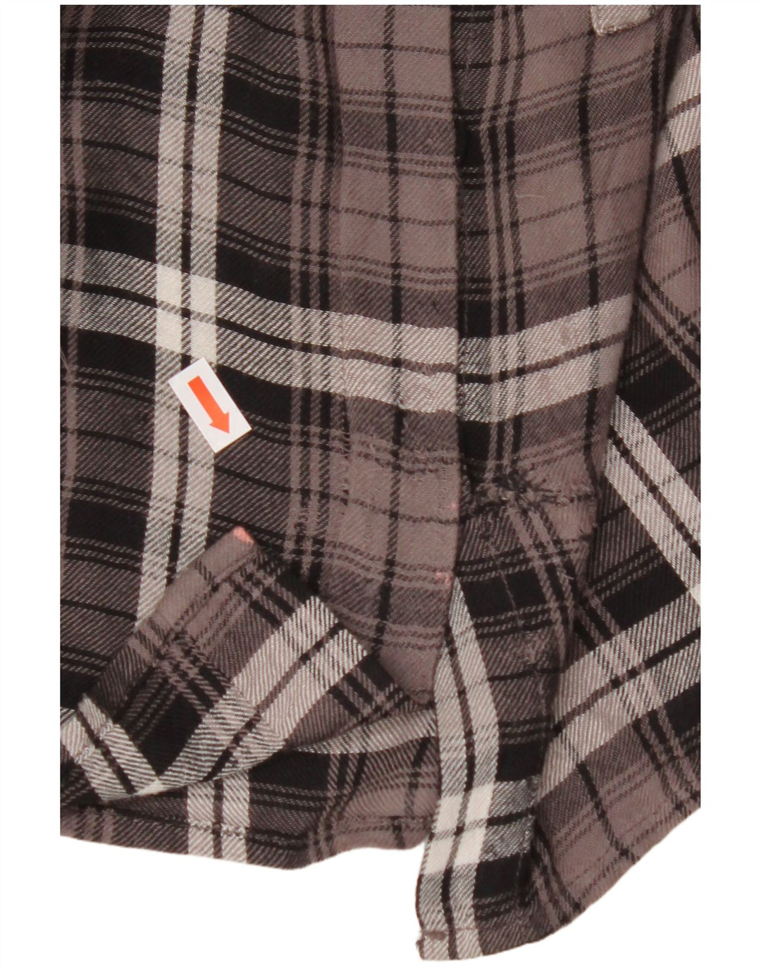 Camicia oversize in flanella da donna BENETTON UK 10 viscosa a quadri marrone piccolo