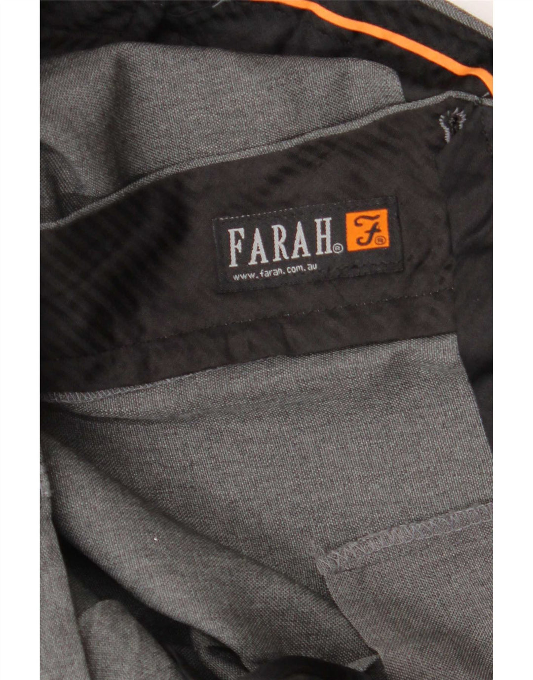 Pantaloni da abito dritti da uomo Farah W46 L27 poliestere grigio