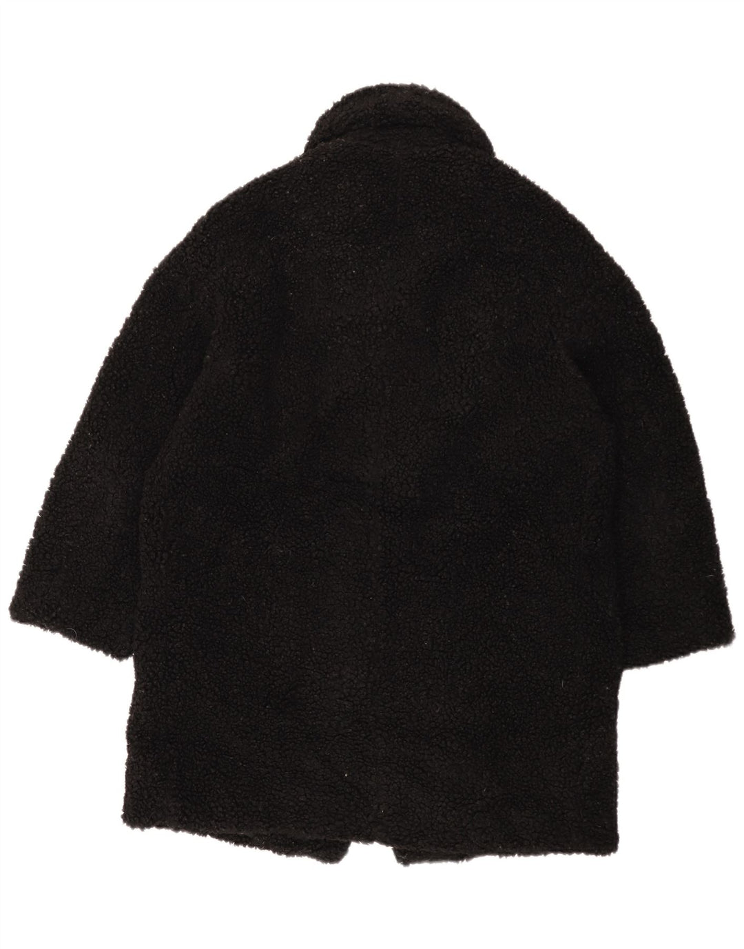 Soprabito oversize in pile da donna Zara UK 10 piccolo poliestere nero