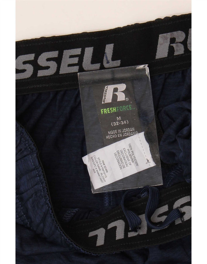 Pantaloncini sportivi da uomo Russell Athletic, poliestere color block medio blu navy