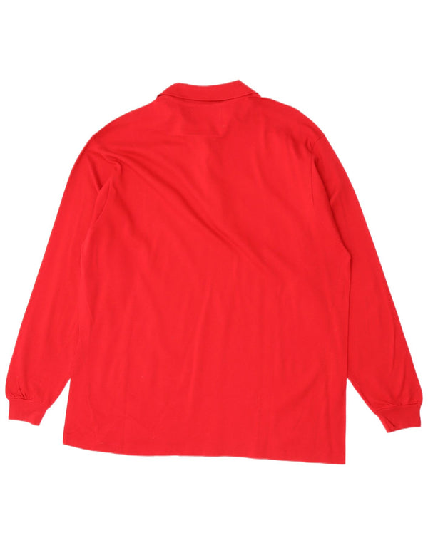 Il Granchio Mens Long Sleeve Polo Shirt 2XL Red