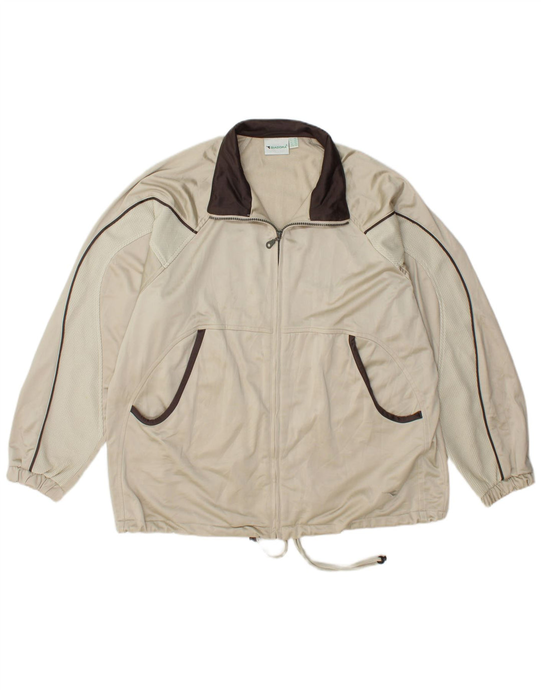 DIADORA Giacca da tuta oversize da donna UK 16 Large Verde Poliestere