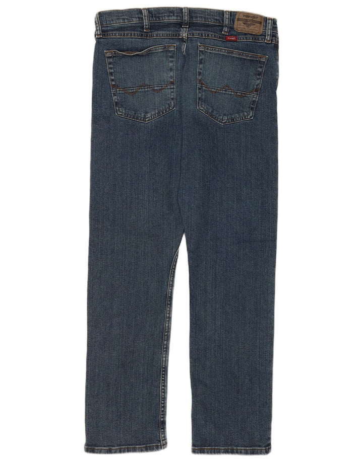 Jeans dritti slim da uomo Wrangler W34 L30 cotone blu