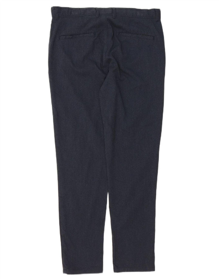 ZARA Mens Slim Chino Trousers EU 40 Medium W31 L29 Navy Blue Polyester