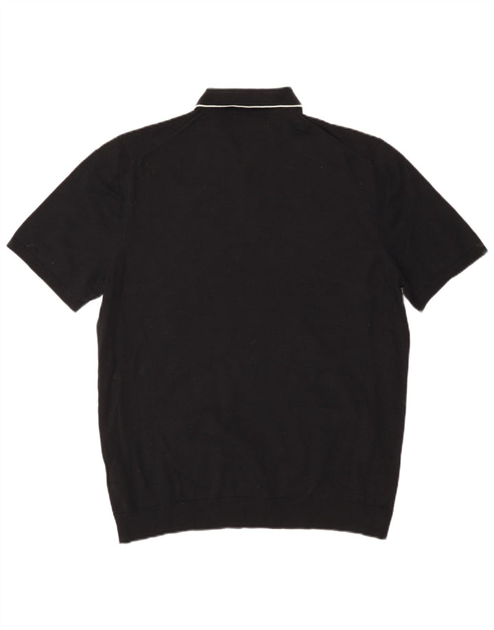 Polo da uomo Marks & Spencer grande in cotone nero