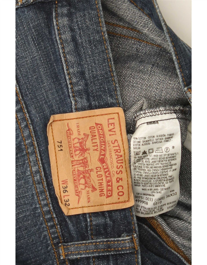 Levi's Uomo 751 Jeans dritti W36 L32 Cotone Blu