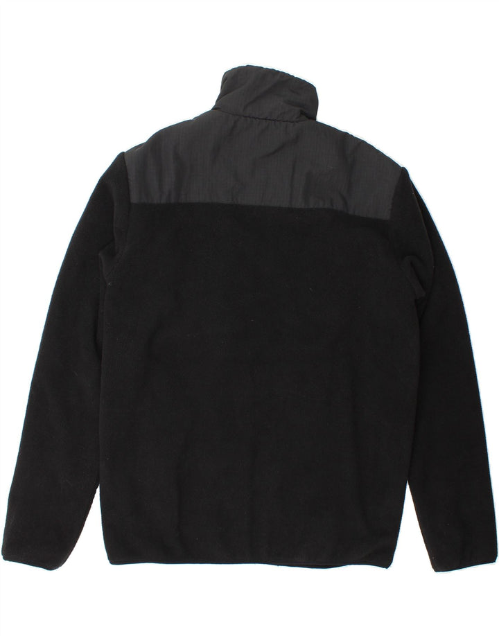 JACK & JONES Mens Fleece Jacket UK 36 Small Black Colourblock Polyamide Vintage Jack & Jones and Second-Hand Jack & Jones from Messina Hembry 
