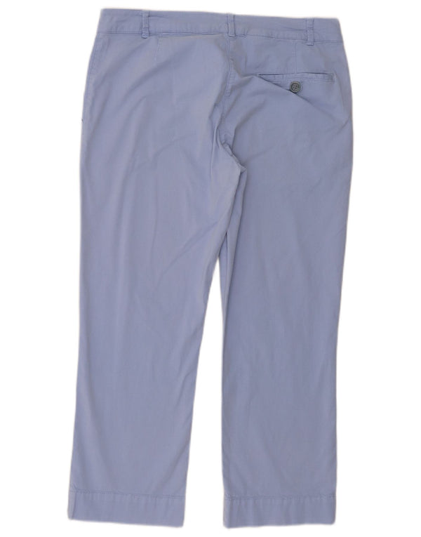 Pantaloni Capri dritti da donna Moschino UK 14 Large W32 L23 Cotone blu