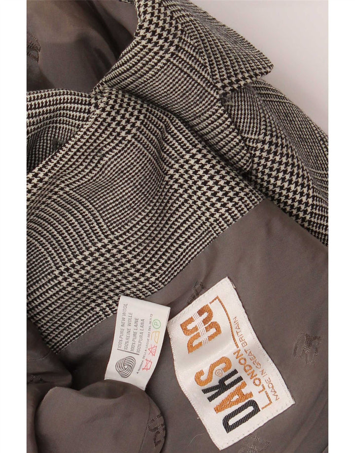 Giacca blazer da donna a 2 bottoni Dack's UK 14 grigio medio pied de poule classico