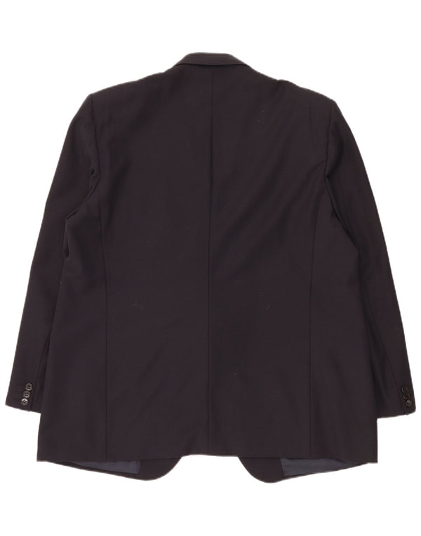 Giacca Blazer da Uomo a 2 Bottoni Canali IT 58 4XL Blu Navy in Lana Vergine