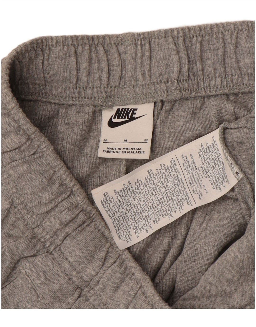 Pantaloncini sportivi Nike da uomo in cotone screziato grigio medio
