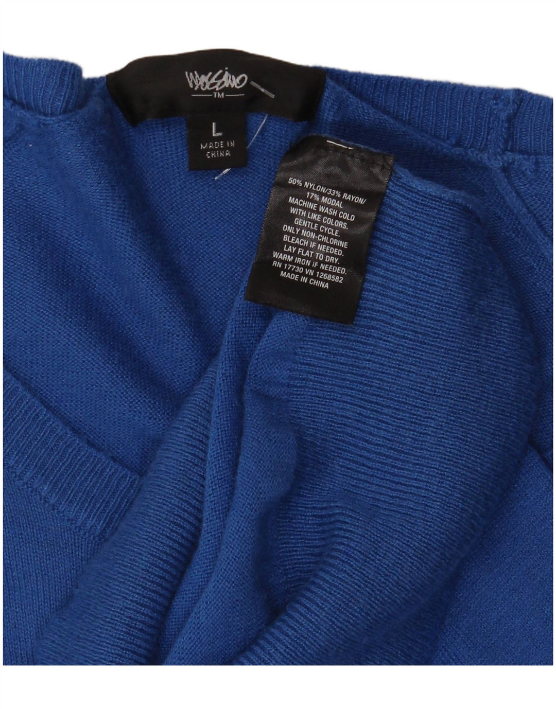MOSSIMO Maglione da donna con scollo a barca UK 14 Grande nylon blu