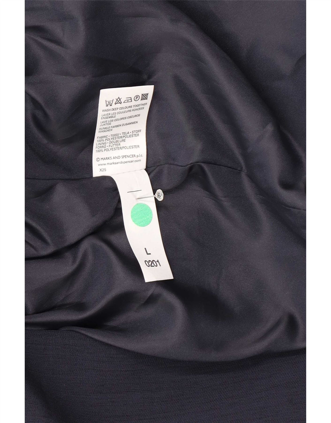 Giacca blazer da donna Marks & Spencer UK 14 grande poliestere blu navy