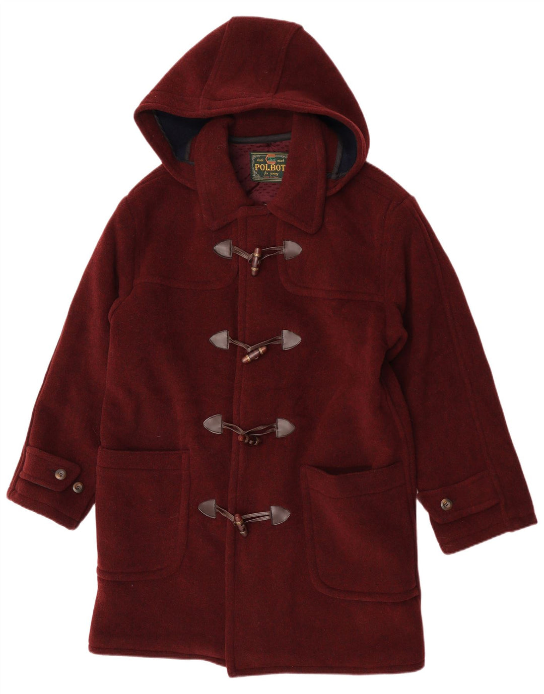 Montgomery con cappuccio da uomo Polbot UK 38 Lana marrone medio medio