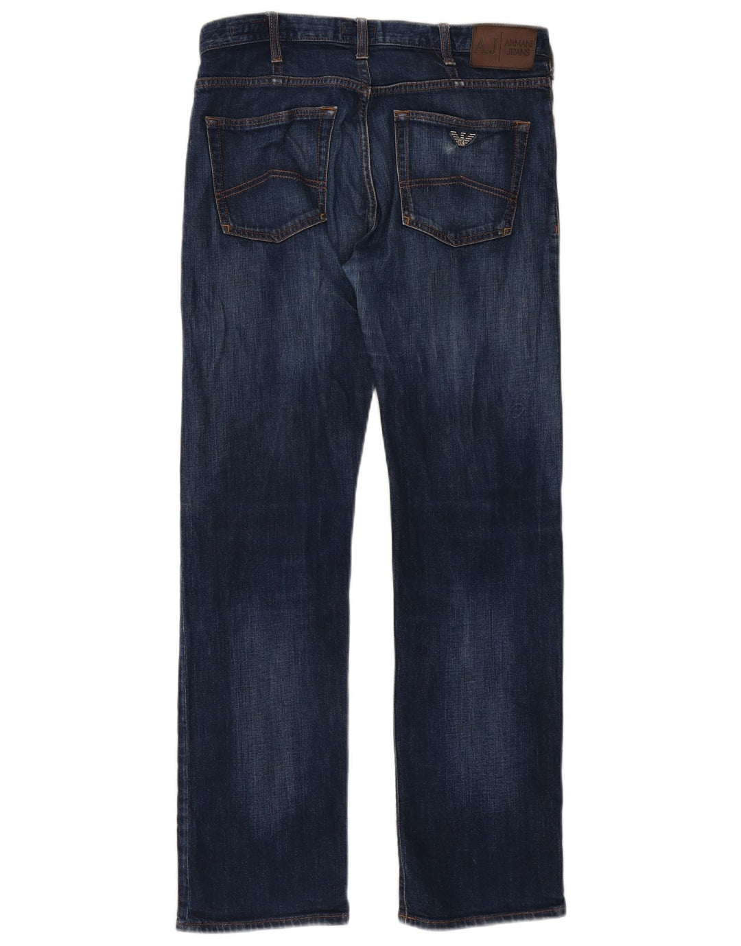 Jeans dritti vestibilità regolare da donna Armani W32 L31 cotone blu