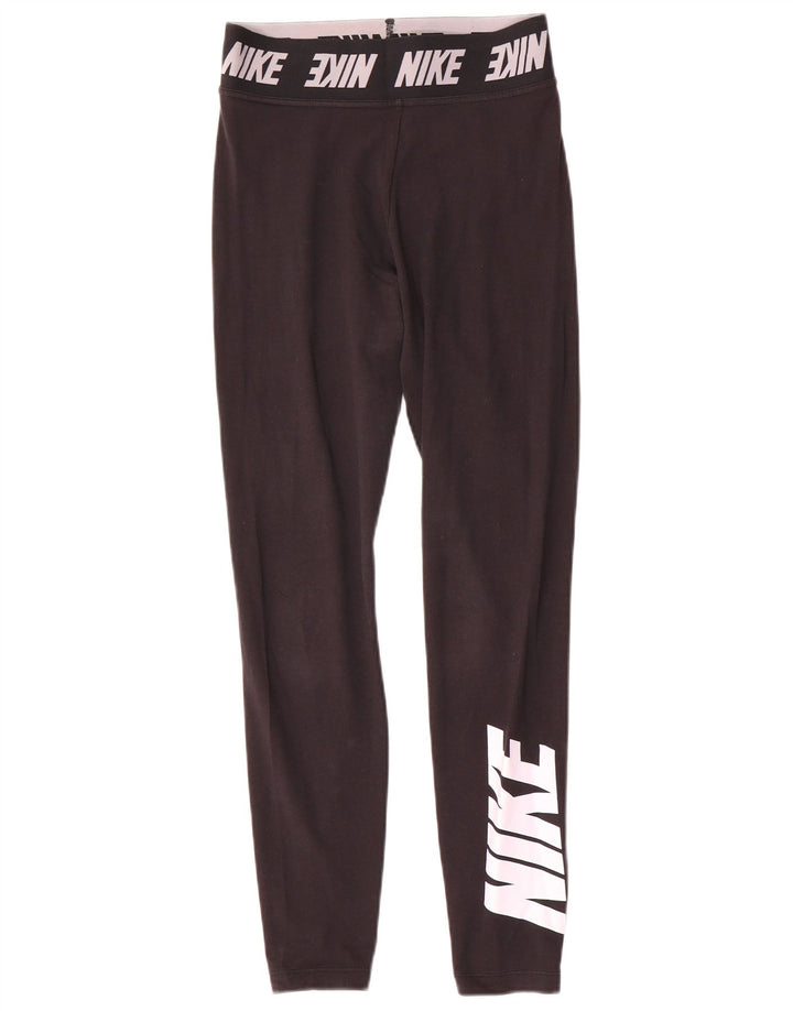 Leggings grafici Nike da donna UK 8 piccoli neri