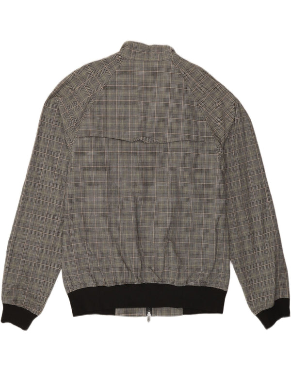 Giubbotto bomber da uomo Conte of Florence UK 40 grande cotone a quadri grigi