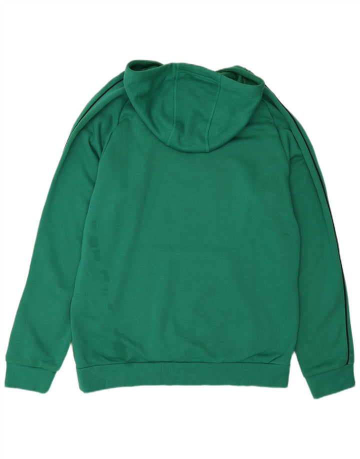 Felpa con cappuccio da uomo Adidas Large in cotone turchese