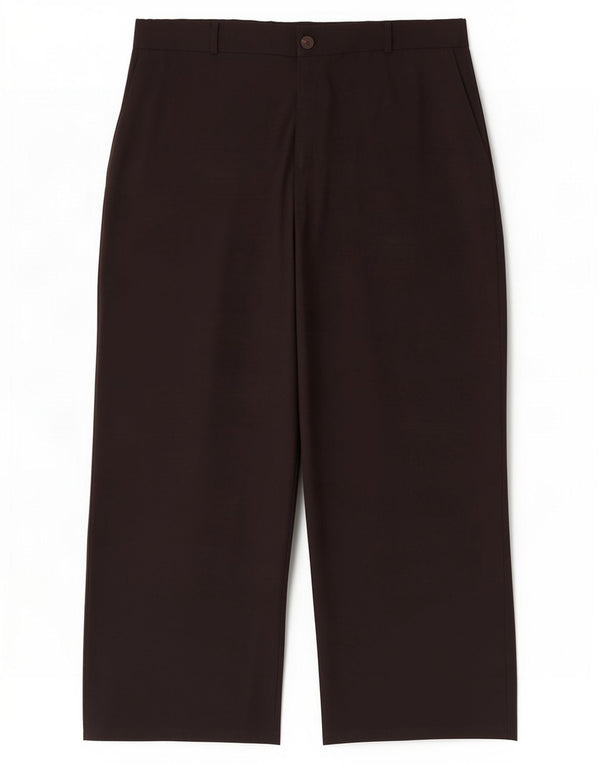 Pantaloni chino a gamba larga a vita alta da donna Zara 2XL W34 L29 poliestere nero