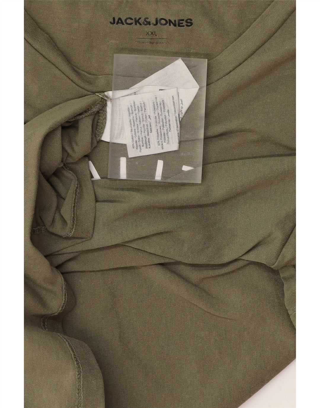 JACK & JONES T-shirt grafica da uomo 2XL cotone kaki