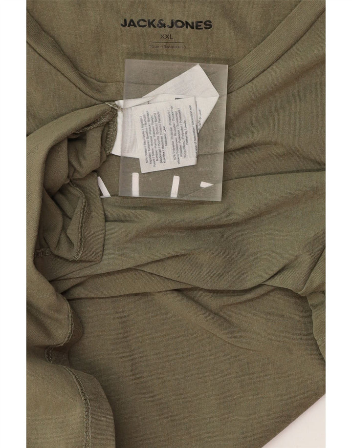 JACK & JONES T-shirt grafica da uomo 2XL cotone kaki