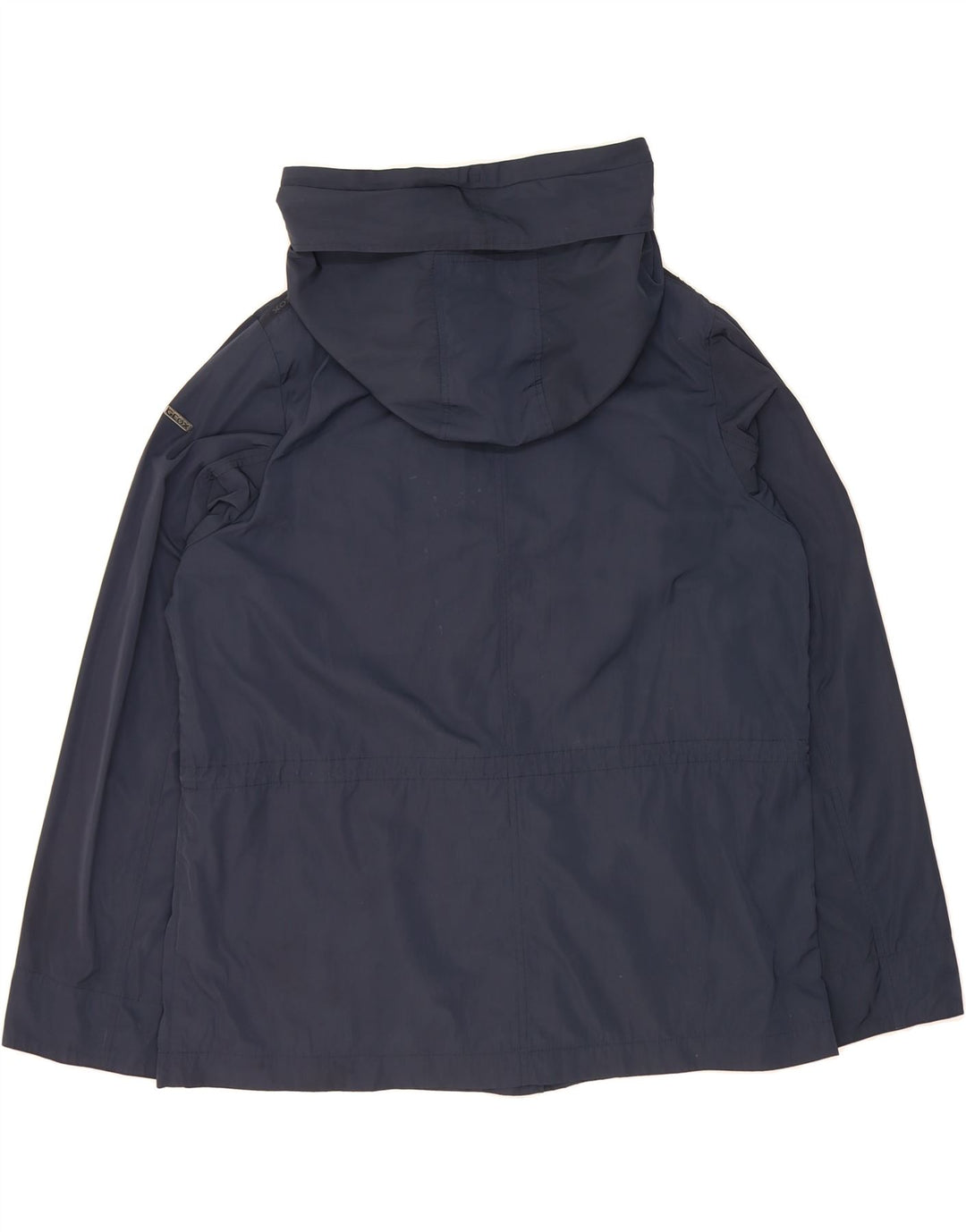 GEOX Womens Hooded Utility Jacket UK 16 Large  Navy Blue Polyester Vintage Geox and Second-Hand Geox from Messina Hembry 