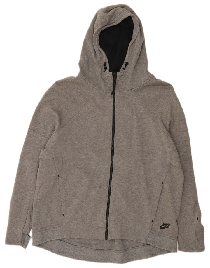 Felpa con cappuccio e zip Nike da uomo XL in cotone grigio