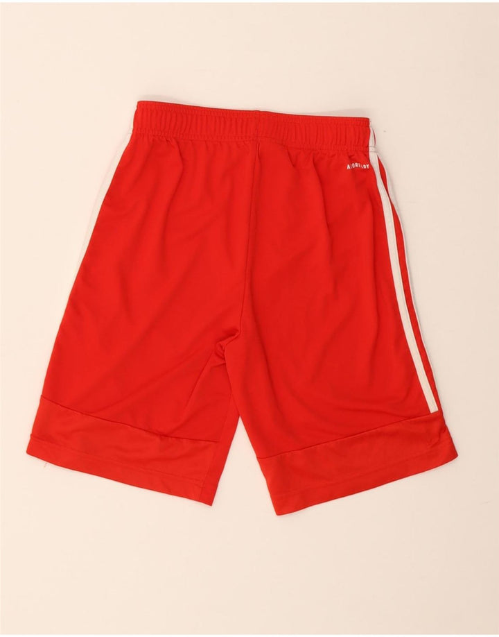 Pantaloncini sportivi Adidas Aeroready da ragazzo 13-14 anni in poliestere rosso