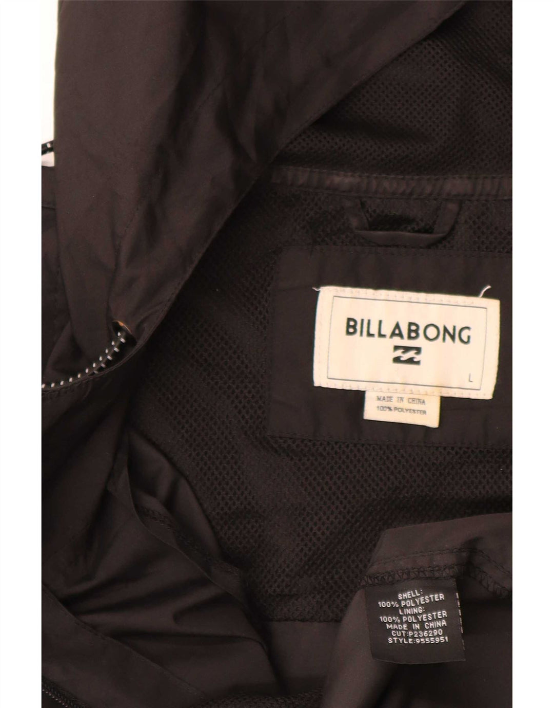 Giacca antipioggia da uomo con cappuccio Billabong UK 40 grande poliestere nero