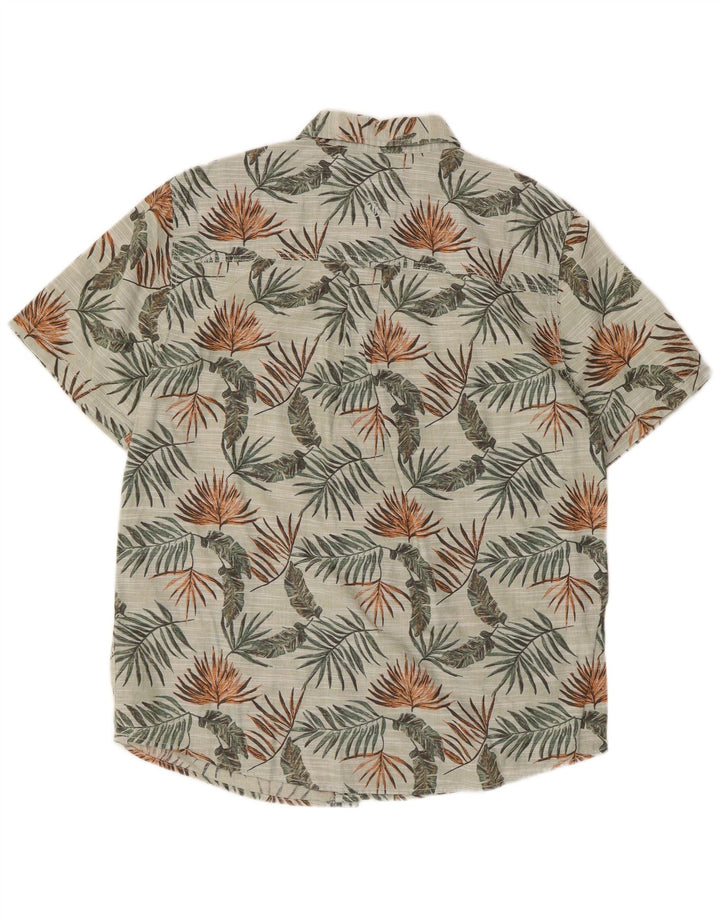 Camicia a maniche corte da uomo Fat Face Cotone floreale grigio medio