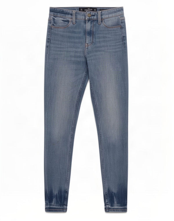 Jeans skinny Hollister da donna a vita alta US 0 XS W24 L26 Blu