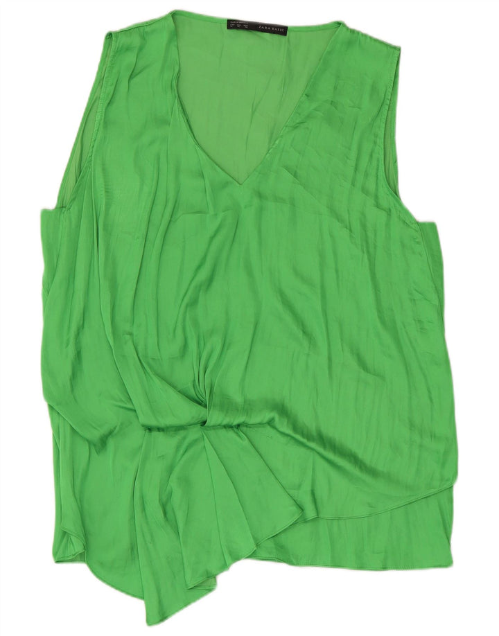 Camicetta senza maniche da donna Zara UK 18 XL Verde